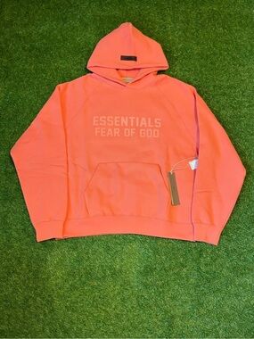 Essentials Fear Of God Coral Hoodie